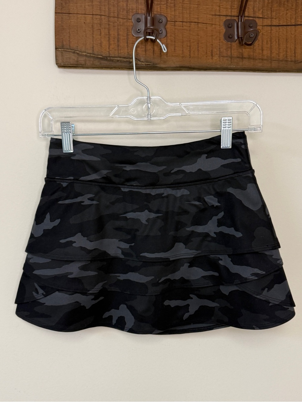 Athleta Girl: Girls Camo Lux Swing Skort - Black / Gray, Size L (12)